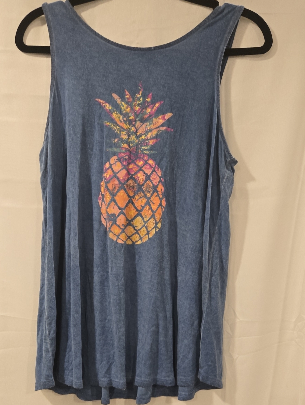 Maurices Blue Pineapple Graphic Racerback Tank Top